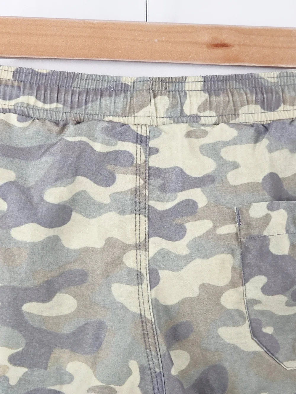 OAS Kid Camouflage Drawstring Swim Trunks with Palm Embroidery Size 10